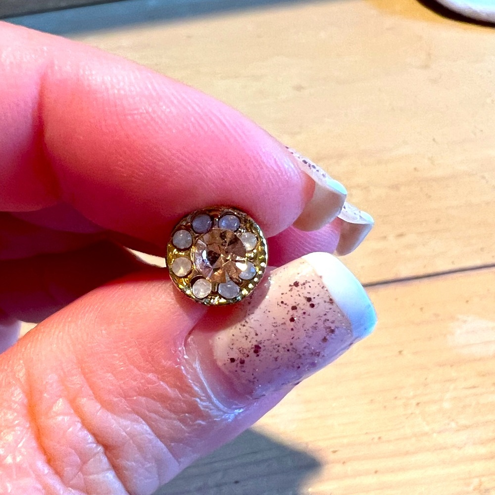 Pink and gold studs